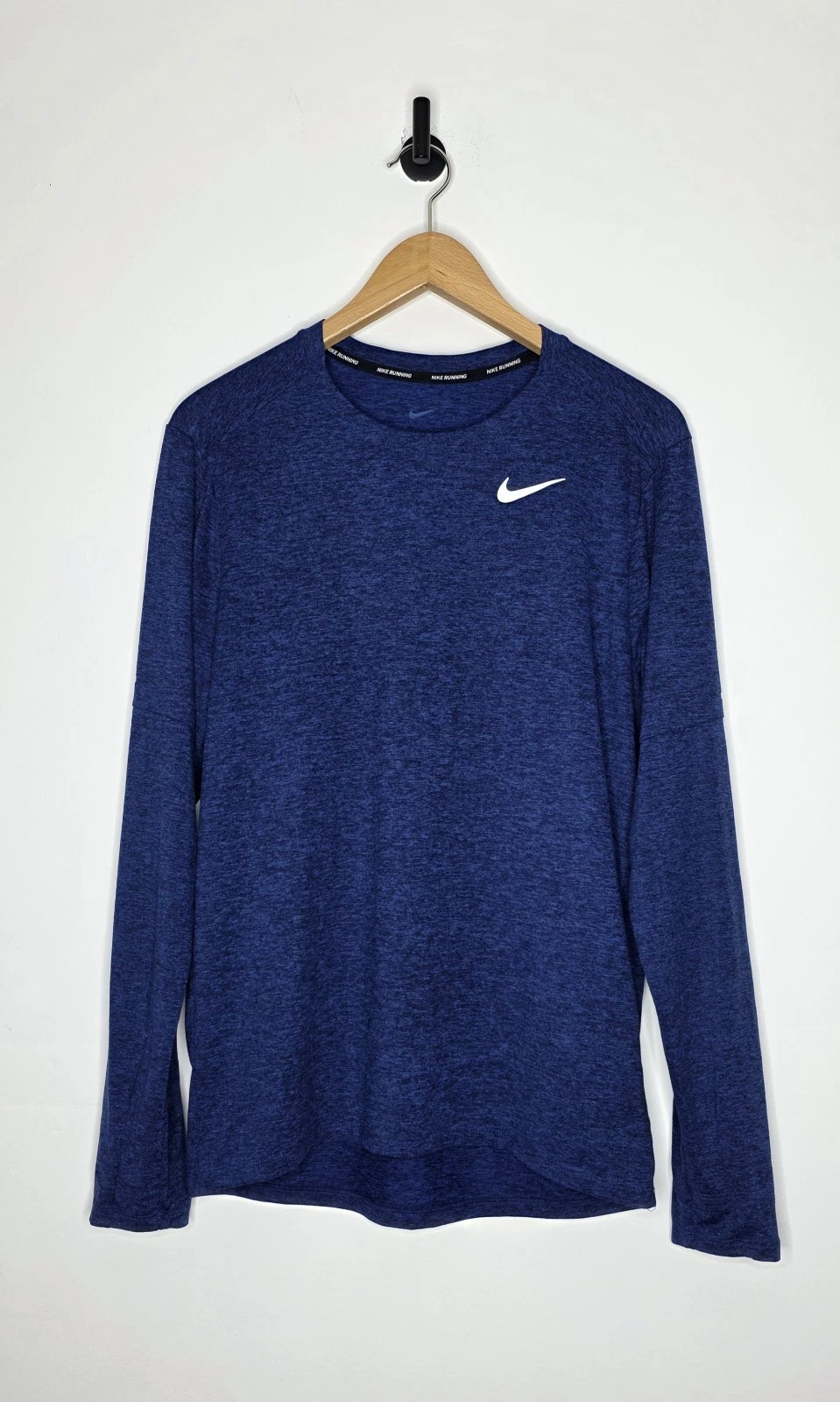 Nike Running Element Long Sleeve Shirt Men's Size Small Blue Dri-Fit