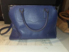 Rebecca Minkoff Amorous navy LEATHER crossbody satchel bag Handles & Stap