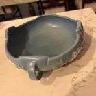 Vintage Roseville Blue Cosmos Console Bowl 369-6 EUC