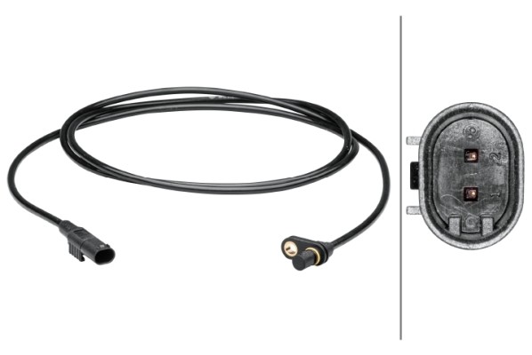 Hinterachse Hella 6PU 012 679-141 Sensor, Raddrehzahl FüR MERCEDES-BENZ-image