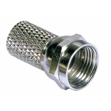 F-Type Coax Screw On Plugs F connectors Pack of 10,  Sky Satellite Aerial Cable