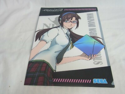 Evangelion Prize Clear Folder Mari Makinami School Uniform Mint