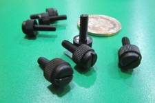 Nylon Black Plastic Thumb Screws: 8-32 x 1/2" Length, 25/64" Head Dia, 100 Pcs