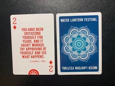 LOUISE L. HAY  TWO OF DIAMONDS    swap /playing card