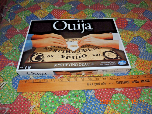 OUIJA BOARD ~ Board, Box & Planchette ~ HASBRO Mystifying Oracle ~ Wood Board