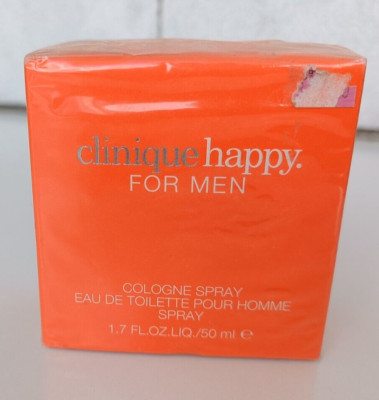CLINIQUE HAPPY FOR MEN EAU DE TOILETTE POUR HOMME 1.7 oz 50 ml SPRAY SWITZERLAND