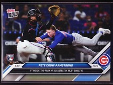 Pete Crow-Armstrong Cubs Rookie 1st Inside Park Home Run 2024 Topps Now 583 Base