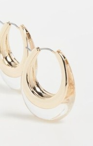 Authentic Shashi Revolve Beam Earrings 18k Gold Plated Hoop