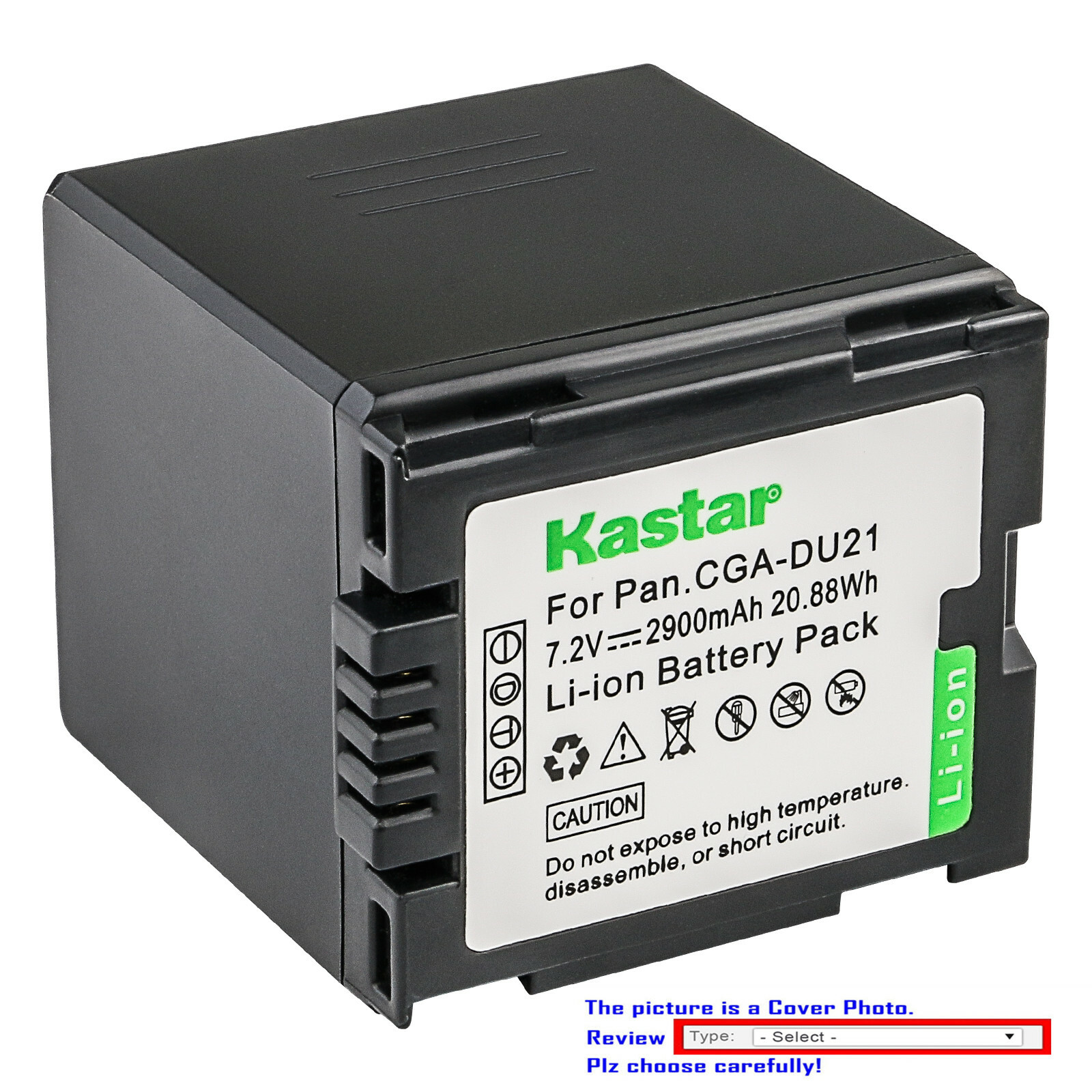 Kastar Replacement Battery for Panasonic CGA-DU21 CGR-DU21 & NV-GS330 NV-GS400