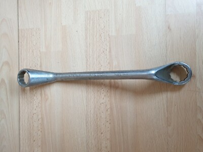 King Dick - BS,3/4BS,11/16W x7/8BS,3/4W Offset Box Spanner Large Vintage Tool