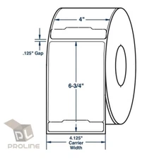 4 Rolls FedEx UPS 4x6.75 Perforated Thermal Shipping Label 1" Core 420 Per Roll