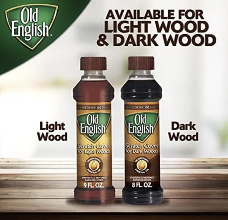 Old English 75144 Scratch Cover For Dark Woods, 8oz Bottle, Wood Polish