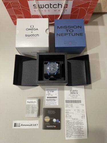 Omega X Swatch Moonswatch Mission To Neptune Watch -Authentic- With Receipt
