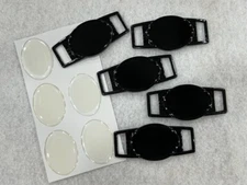 Large Blank Oval Paracord Charms w/epoxy. 18 X 25 mm Gold, Black, Silver **USA**