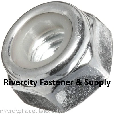 RIVERCITY FASTENER & SUPPLY (50) 5/16-24 Nylon Insert Lock Nut Thin / Jam Half thick NTE Series 5/16x24