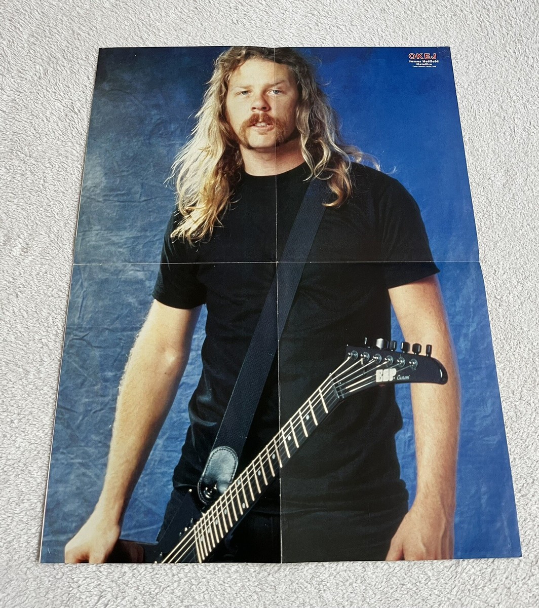 METALLICA 1994 JAMES HETFIELD Poster Swedish Music Magazine 1980s