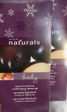 Lot Of 2 Avon Naturals Body Plum  Nectarine Shower Gel 3.4 oz.