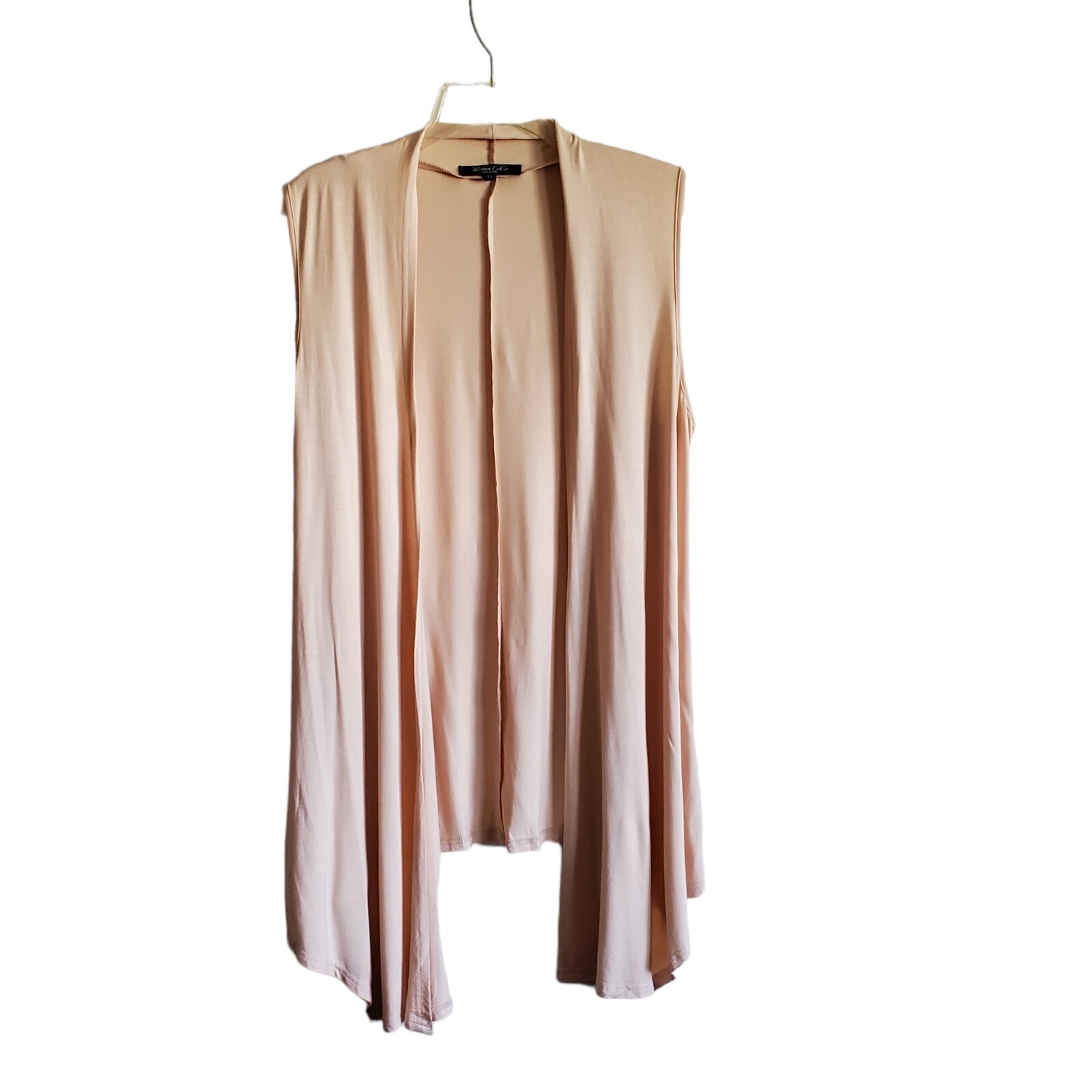 Urban CoCo Viscose Open Waterfall Flowy Boho Cardigan Light Peach Color Medium