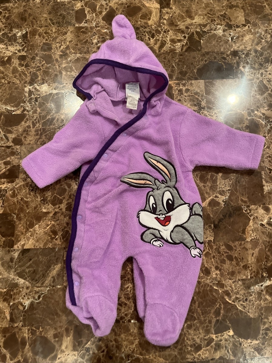Baby Onesie Purple Bunny Onesie Bugs Bunny Baby Outfit Vtg Looney