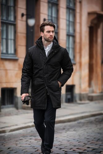 Nimbus Men's Mapleton Urban Tech Parka NB77M - Plain Hooded Long Jacket/Coat - Picture 3 of 10