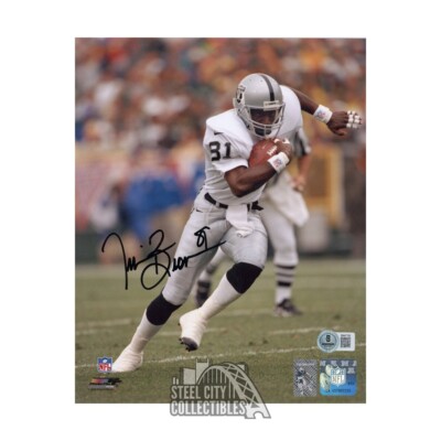 Tim Brown Autographed Oakland 8x10 Football Photo - BAS (White