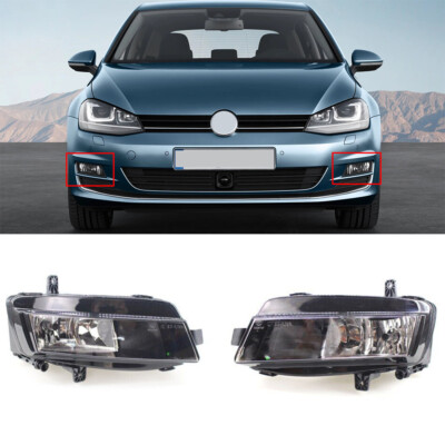 1 Pair For VW Golf 7 MK7 2013 2014-2017 Front Bumper Fog Light With Halogen Bulb