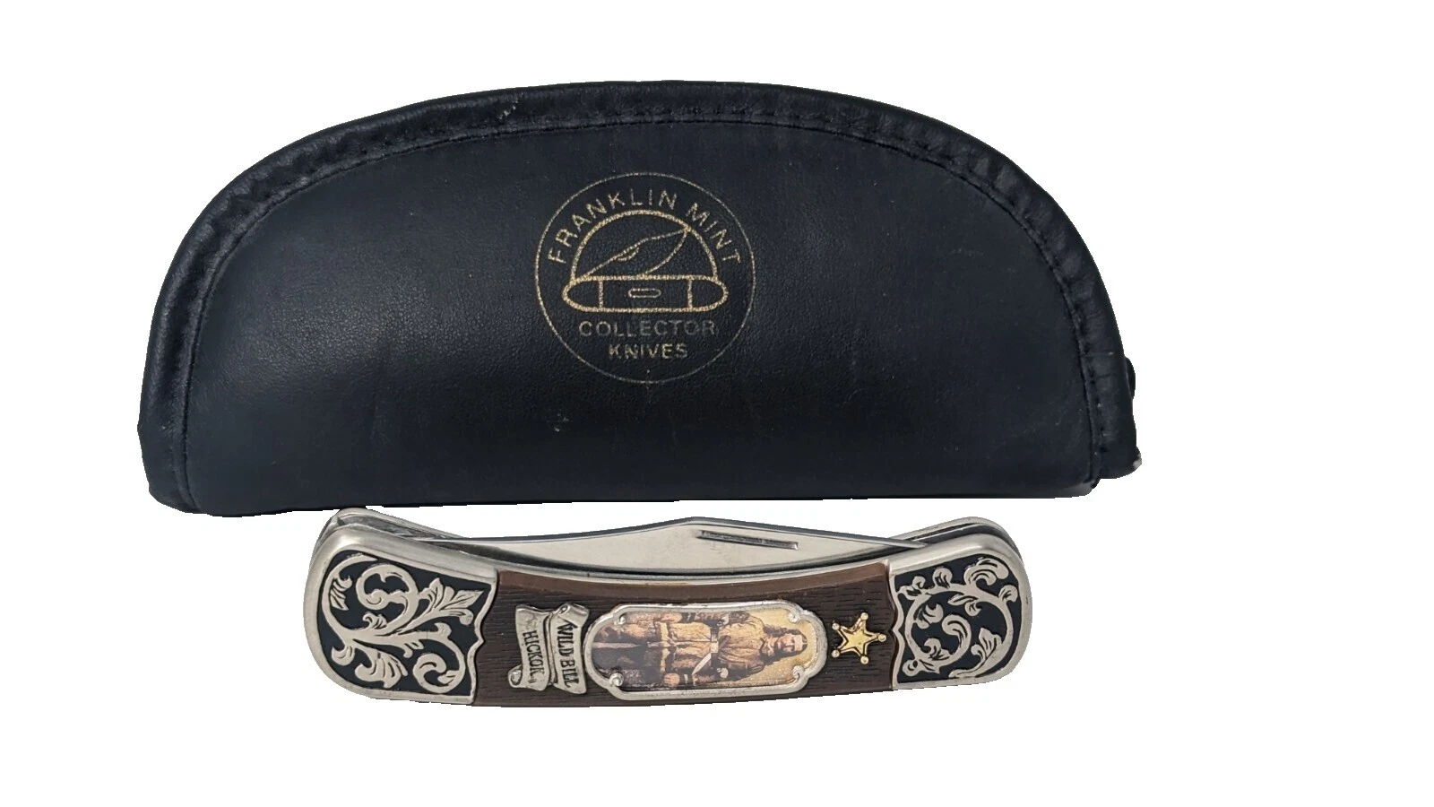 Mango de Madera Franklin Mint cuchillos plegables de colección