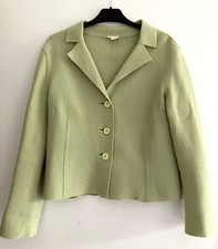 hessnatur Damen Jacke - Wolljacke - grün - Größe 40