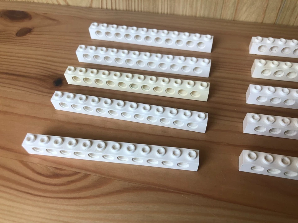 Lego 10x Technik Lochbalken 3895 Technic Brick 1 x 12 Holes weiß white 389501 - Bild 3 von 4