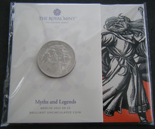 2023 Merlin Myths and Legends UK £5 BU Coin Royal Mint Pack in stock