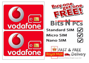 Vodafone Pay As You Go SIM Card - BUY ONE GET 1 FREE! | eBay