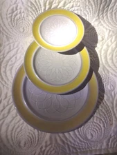 30 Piece FRANSICAN ELDORADO Pattern Dinnerware  9 Lg PLATES +