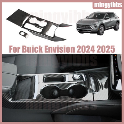 Carbon Fiber Central Console Gear Shift Cover Trim For Buick Envision 24 25