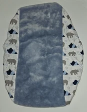Levtex Baby Changing Pad Cover Soft Fleece Top Blue Gray Bears Mountains