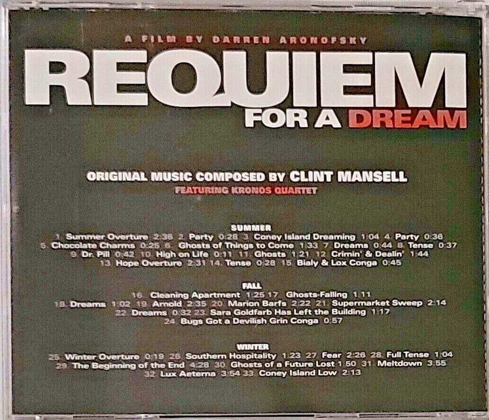 Requiem For A Dream Clint Mansell Lyrics Requiem for a Dream [OST] by Clint Mansell (CD, Oct-2000, Nonesuch