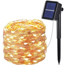 100/300 LED Solar Fairy String Light Copper Wire Outdoor Waterproof Garden Decor