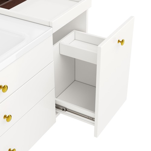 120cm Waschbecken mit Unterschrank Badmöbel Set Freistehend Keramik Waschtisch - Bild 14 von 15