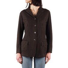 Jil Sander Vintage Women's Khaki Cutout Textured Blazer Jacket Size IT 40 / US 6