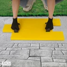 3PCS Concrete Stamping Mold Yellow Concrete Stamping Texture Mats For Wall&Floor