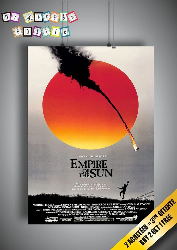 EMPIRE OF THE SUN By Steven Spielberg Poster Movie