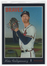 2019 Topps Heritage Chrome Black Refractors #THC327 Mike Foltynewicz MB /70