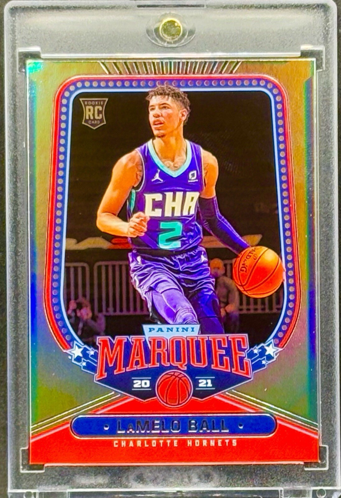 Lamelo Ball  ROOKIE HOLO FOIL REFRACTOR  CARD  HORNETS MINT