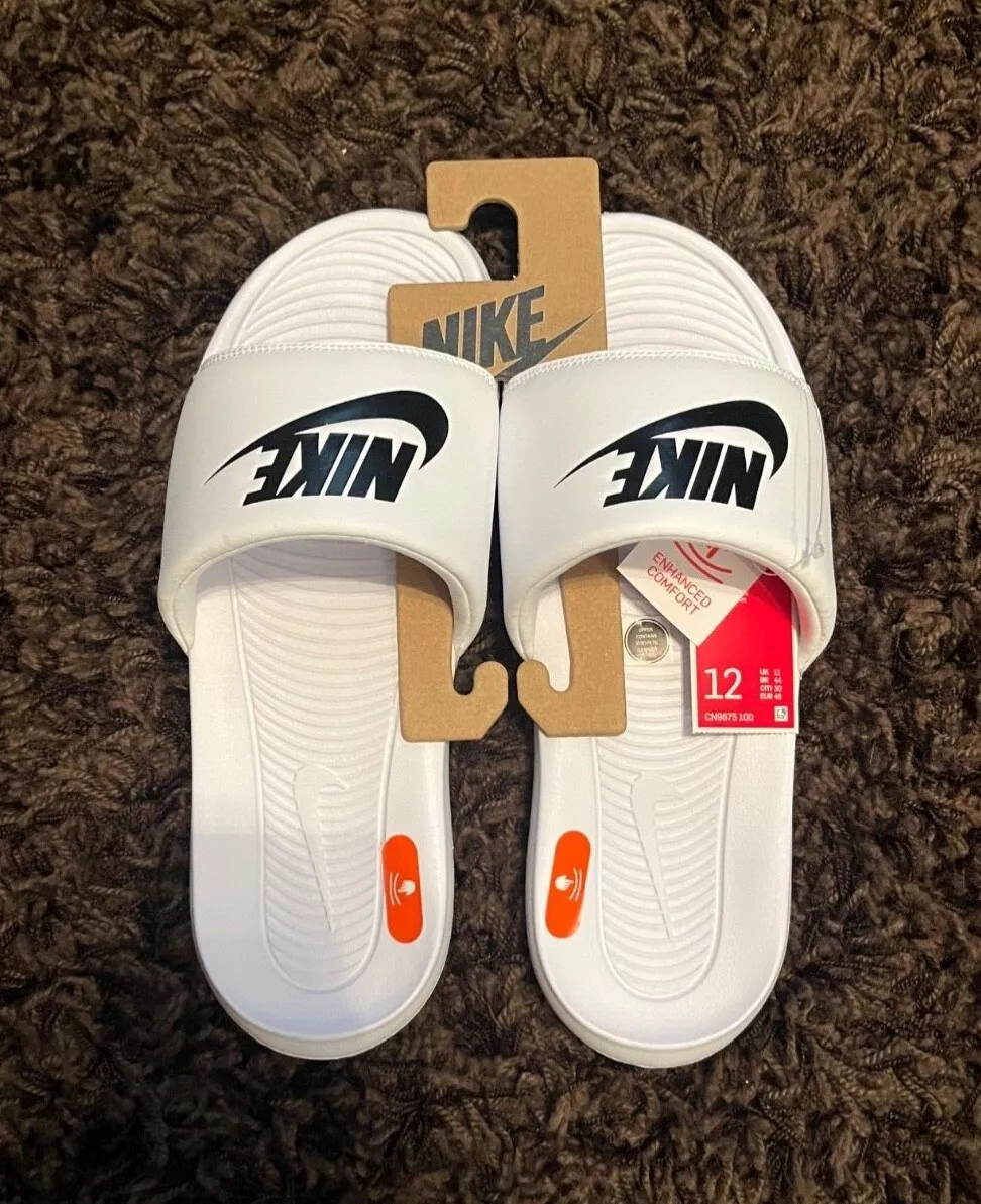 NEW Nike Victory One Slides White Mens Size 12