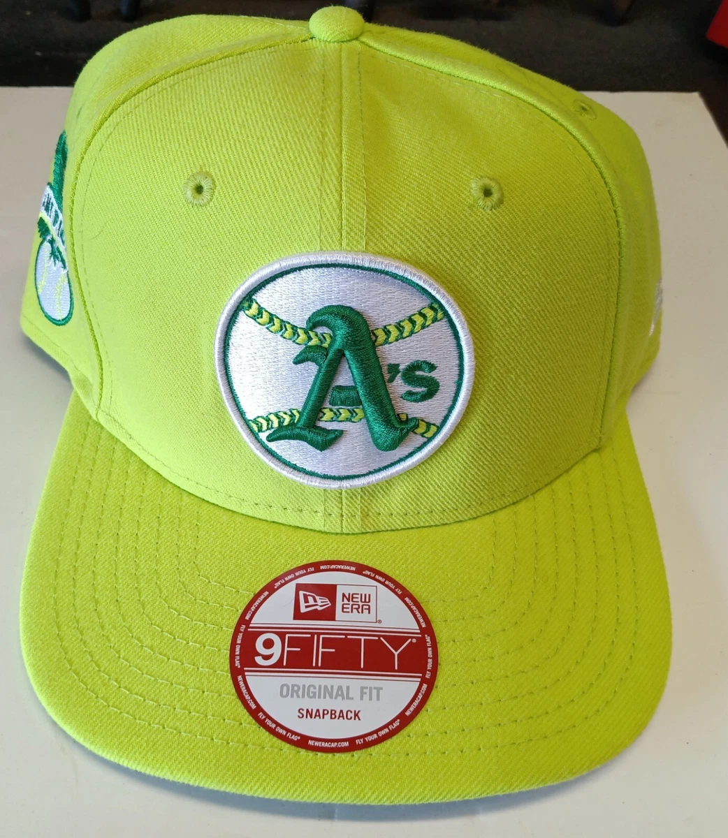 NEW ERA Oakland A039s Athletics 9FIFTY MLB Baseball Cap  Hat Original  Fit LIME  eBay