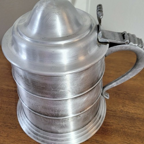 Tankard Flagon Icebucket Pewtertone Metal X-Large Size Medieval Decor Italy Made - Picture 3 of 12