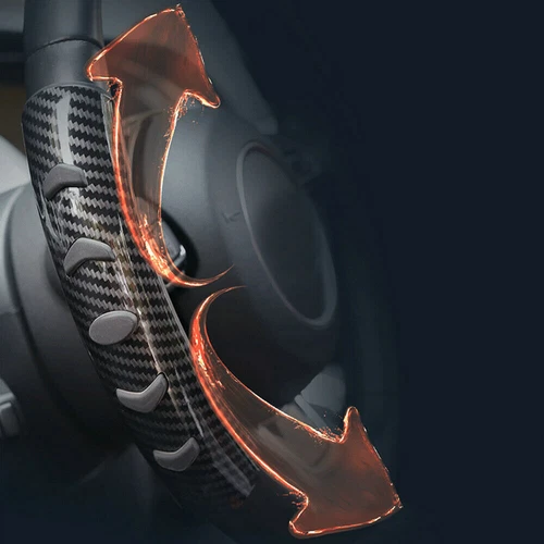 2x Cubierta Elevadora Volante Coche Fibra Carbono Antideslizante Accesorios Universales - Imagen 8 de 12