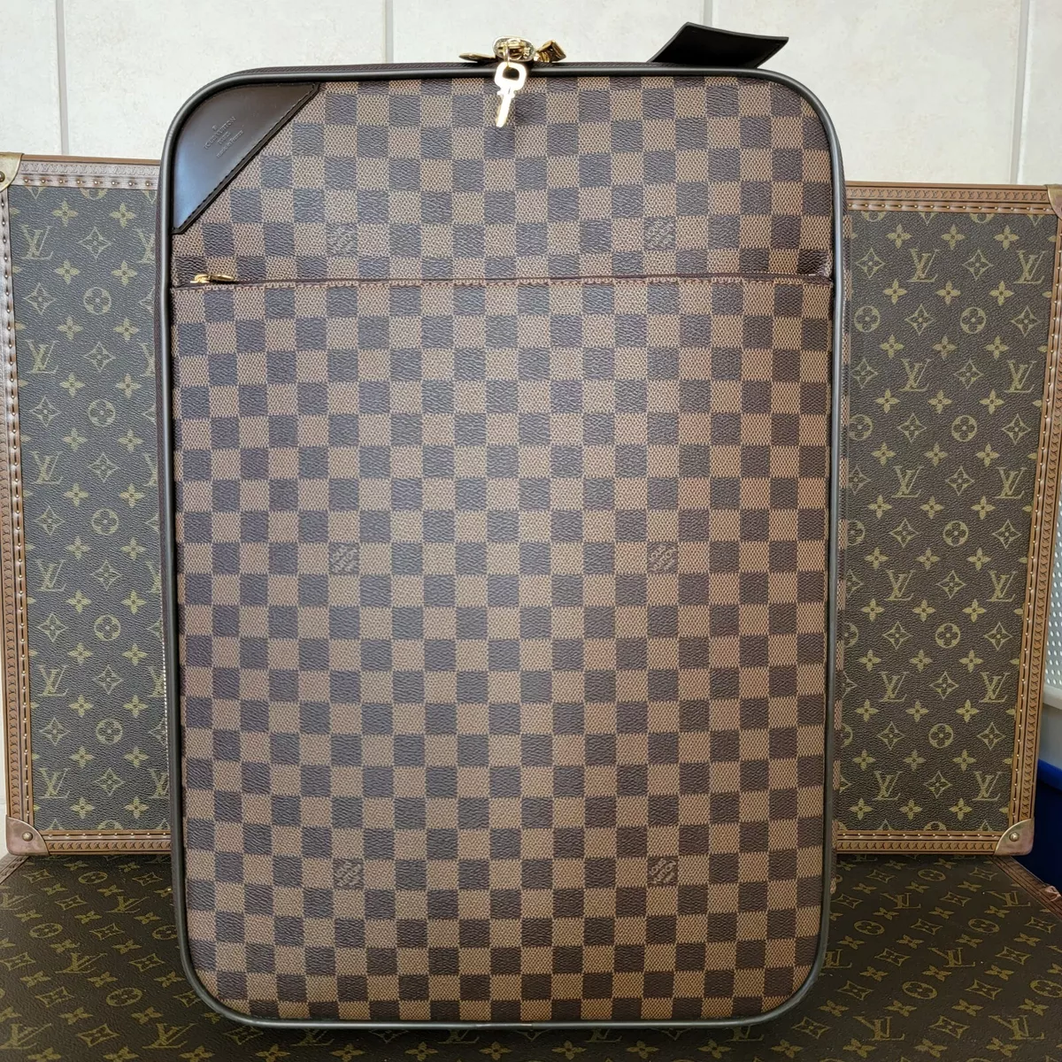 Louis Vuitton Authentic Damier Ebene PEGASE LEGERE 55 LIGHT Suitcase EUC  Luggage | eBay