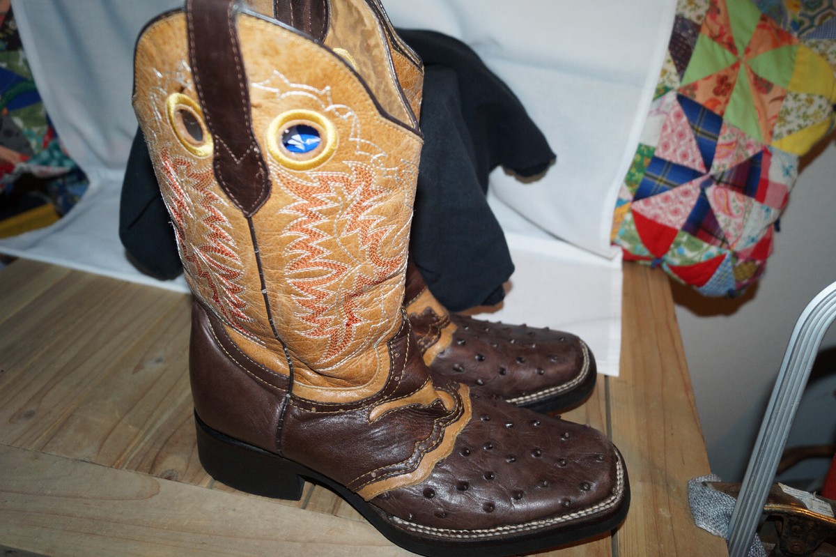 EL GENERAL 100% Full Quill Ostrich Handmade Boots, Men