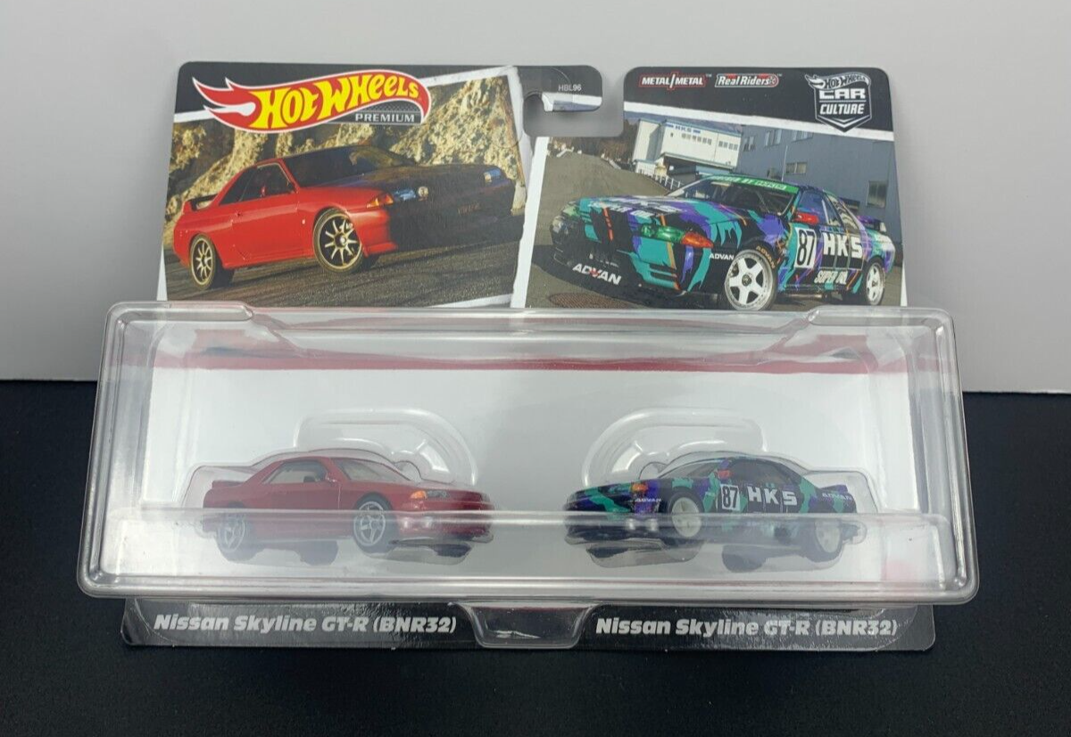 Hot Wheels Premium 2pk Nissan Skyline GT-R BNR32 & HKS