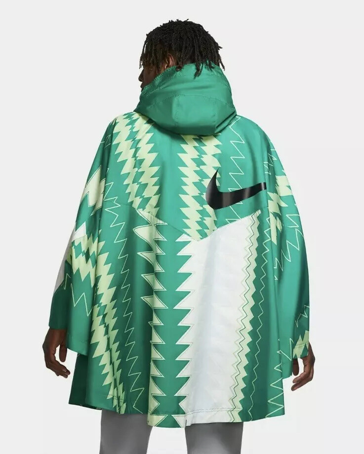 NIKE NIGERIA UNISEX WOVEN PONCHO CU1405-302 ONE SIZE PINE  WITH TAG